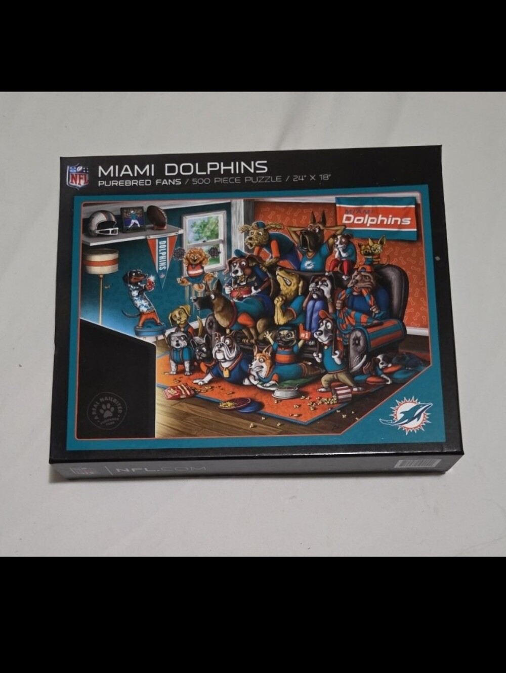 Miami Dolphins Purebred Fans 500 Piece Jigsaw Puzzle #27